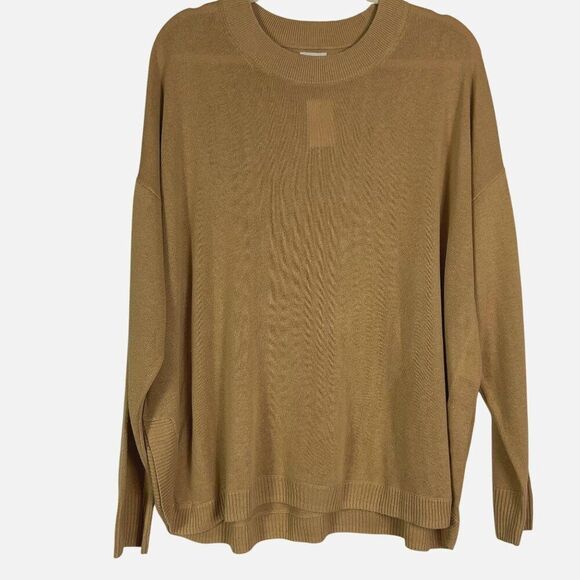 NWT J. Crew Factory Linen-blend curved-hem sweater, XL, style BH042 - Picture 3 of 11